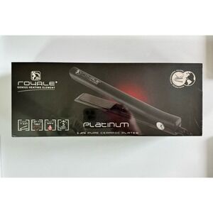 Royale Platinum Genius Heating Hair Straightener Pure Ceramic Plates 1.25 Inch